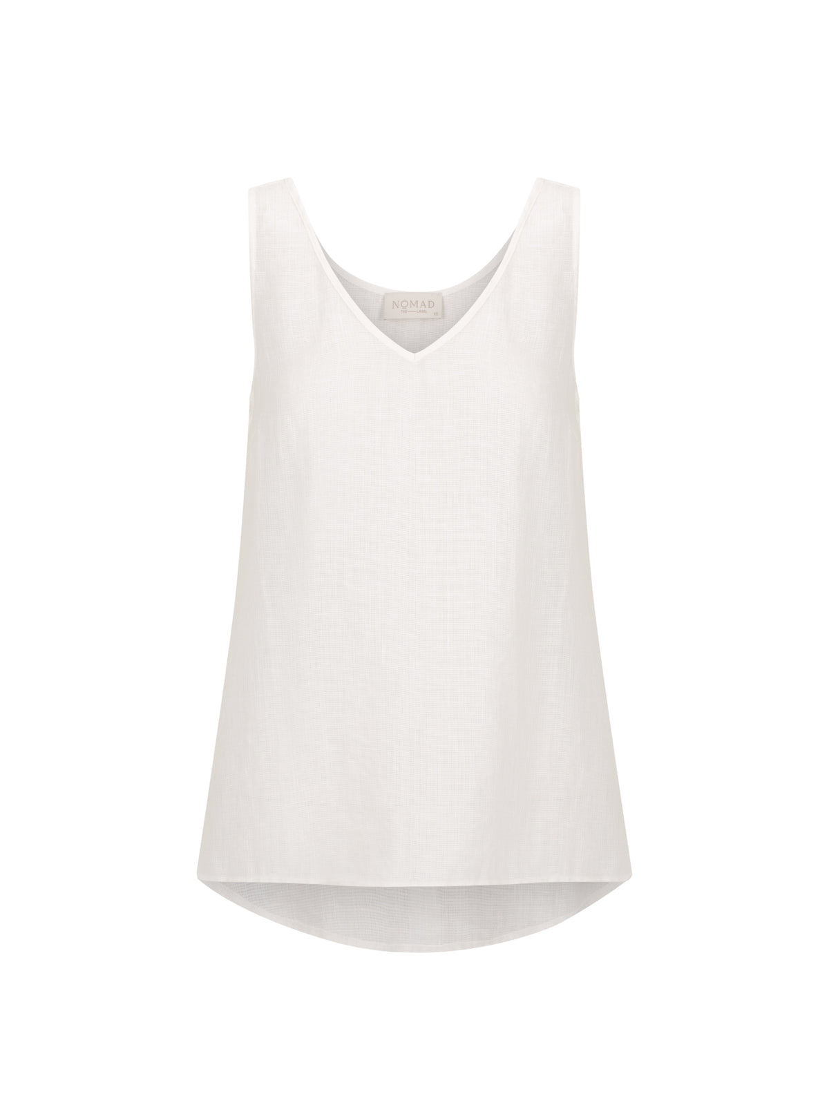 Tilba French Linen Top Coconut