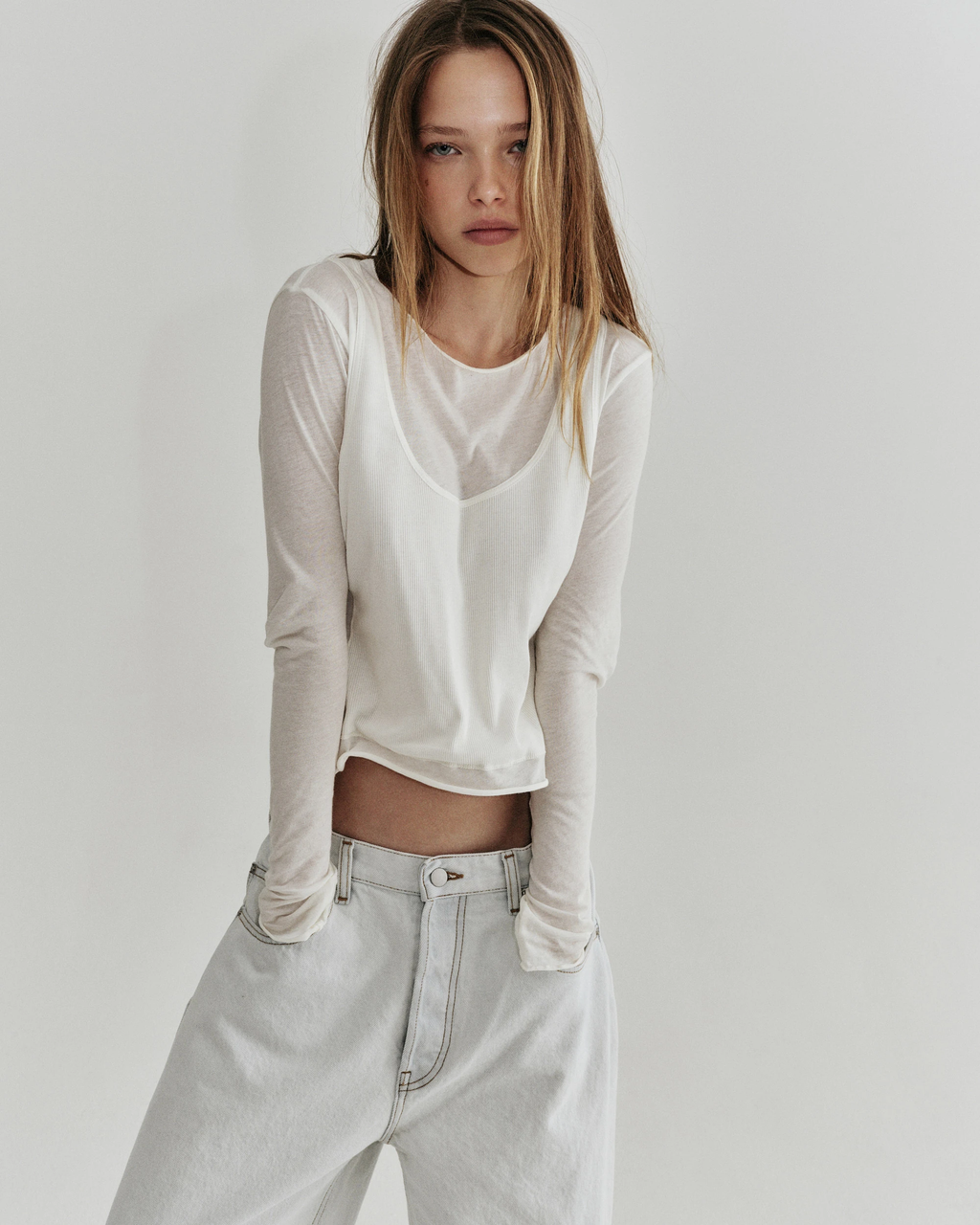 Echo Layered Tee | Cloud
