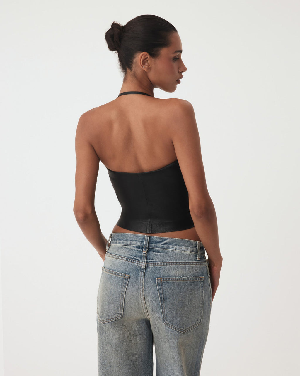 She's It Tube Top | Black Leather