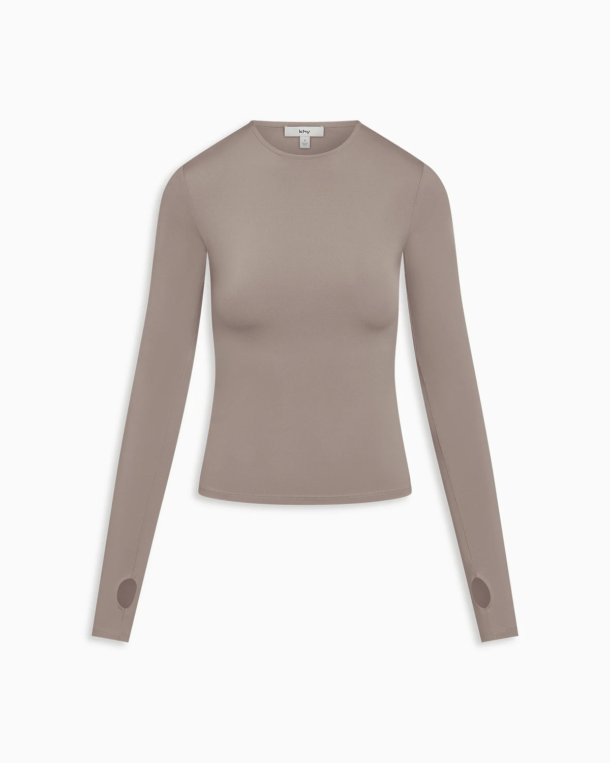 Long Sleeve Thumb Hole Tee | Cement