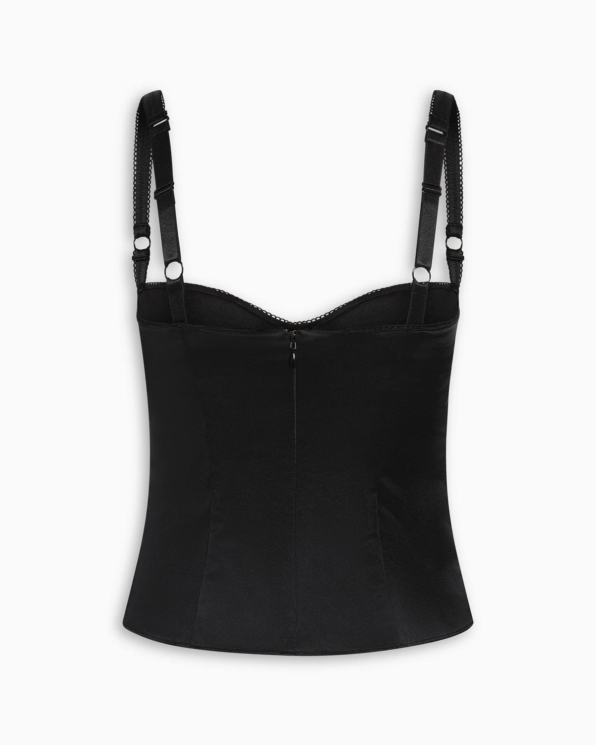 Silk Bustier Top | Black