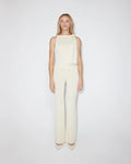 Sueded Stretch Knotted Top | Stone